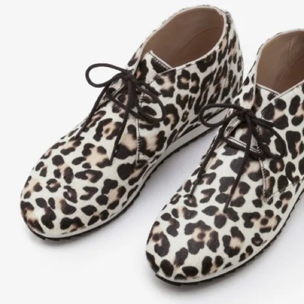 Boden Leopard Print Ankle Boots